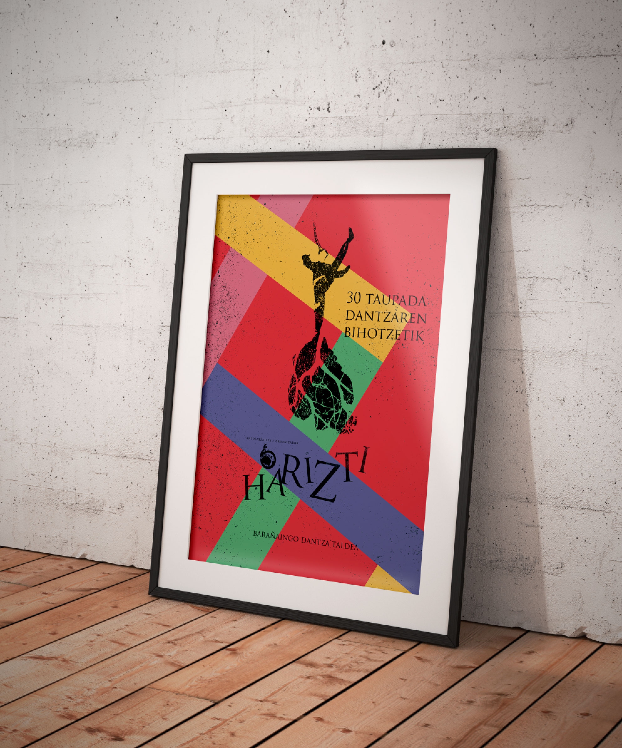 Cartel del 30 aniversario del grupo de danzas Harizti.
