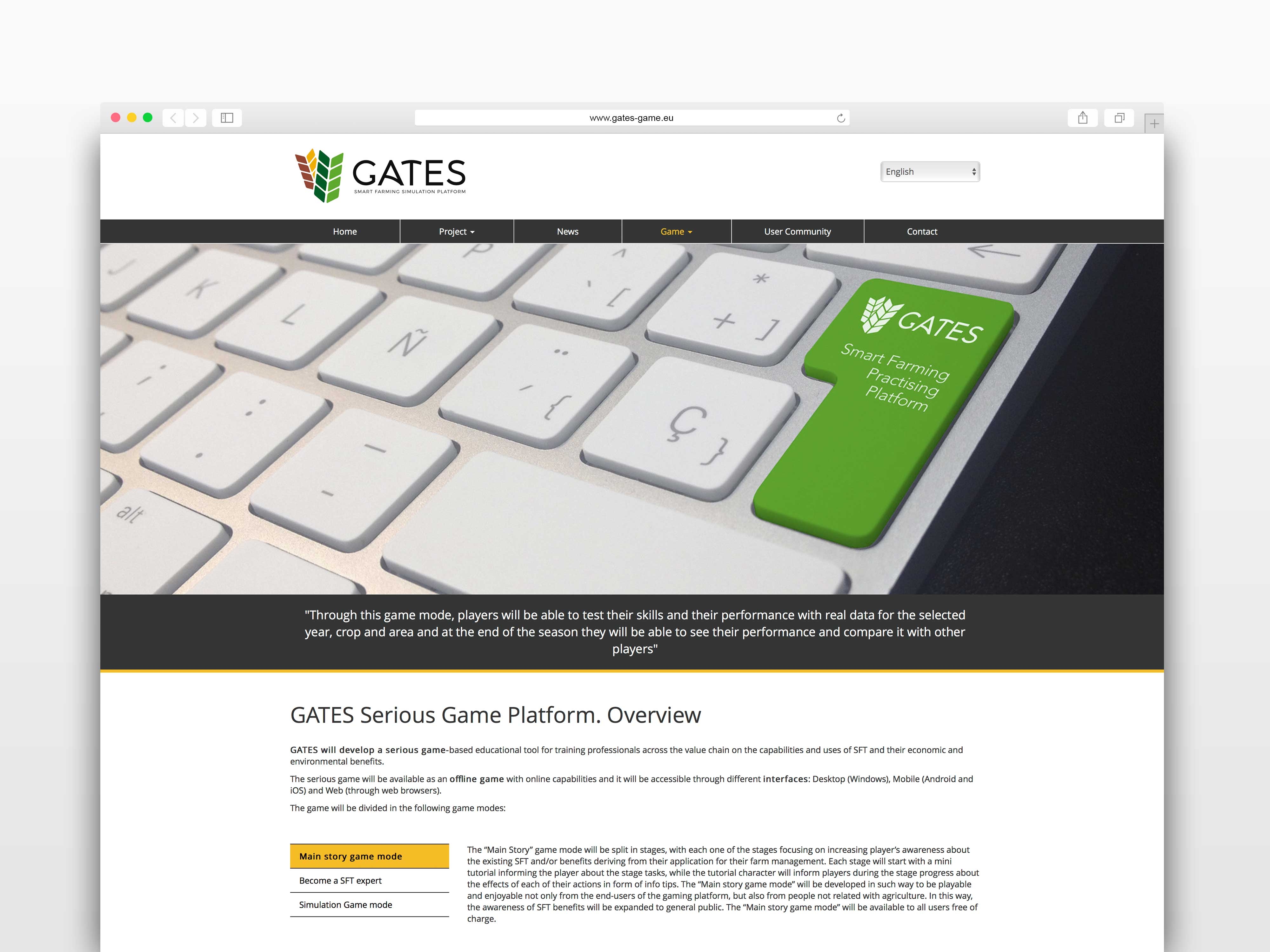 Gates diseño página servicios TANTATIC