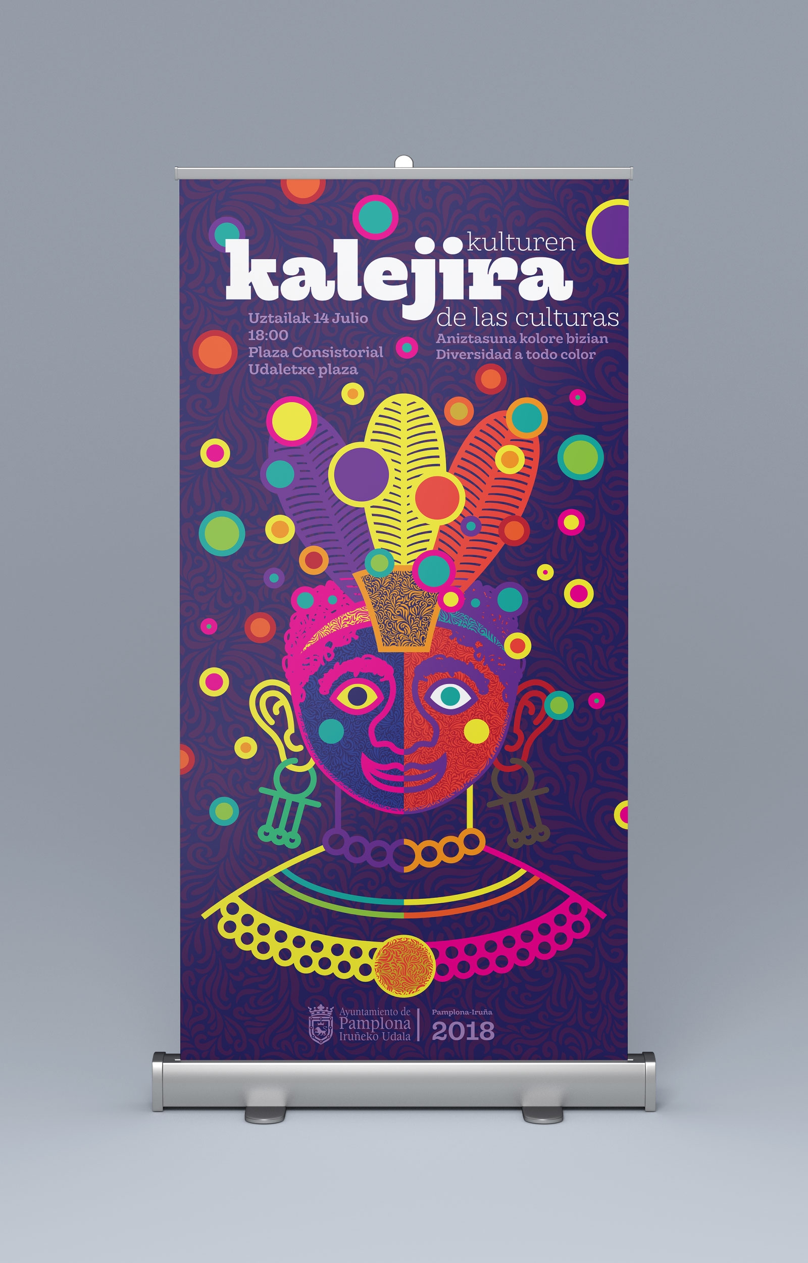 Roll up para la iniciativa "Kulturen kalejira de las culturas"
