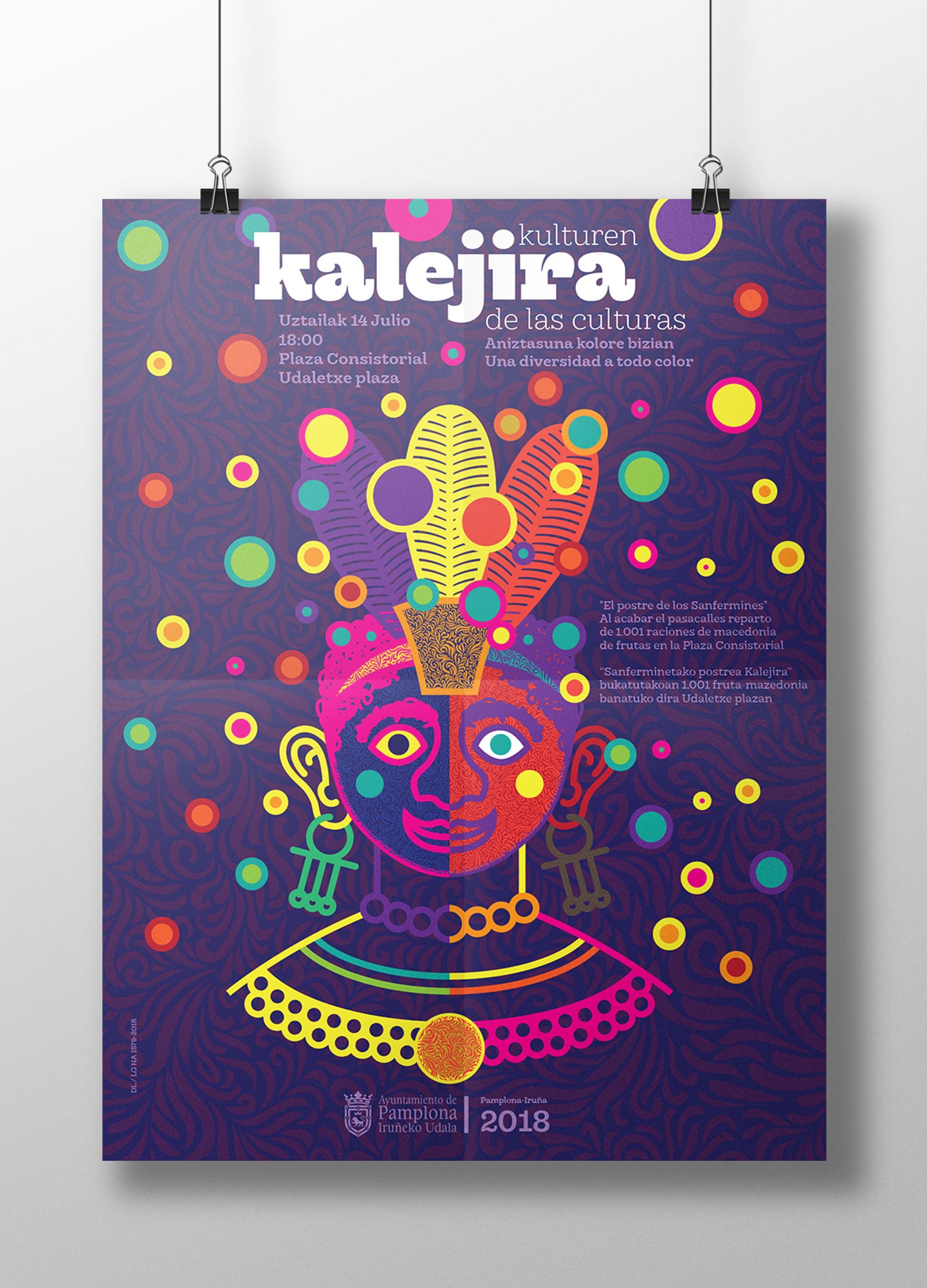 Cartel para la iniciativa "Kulturen kalejira de las culturas"