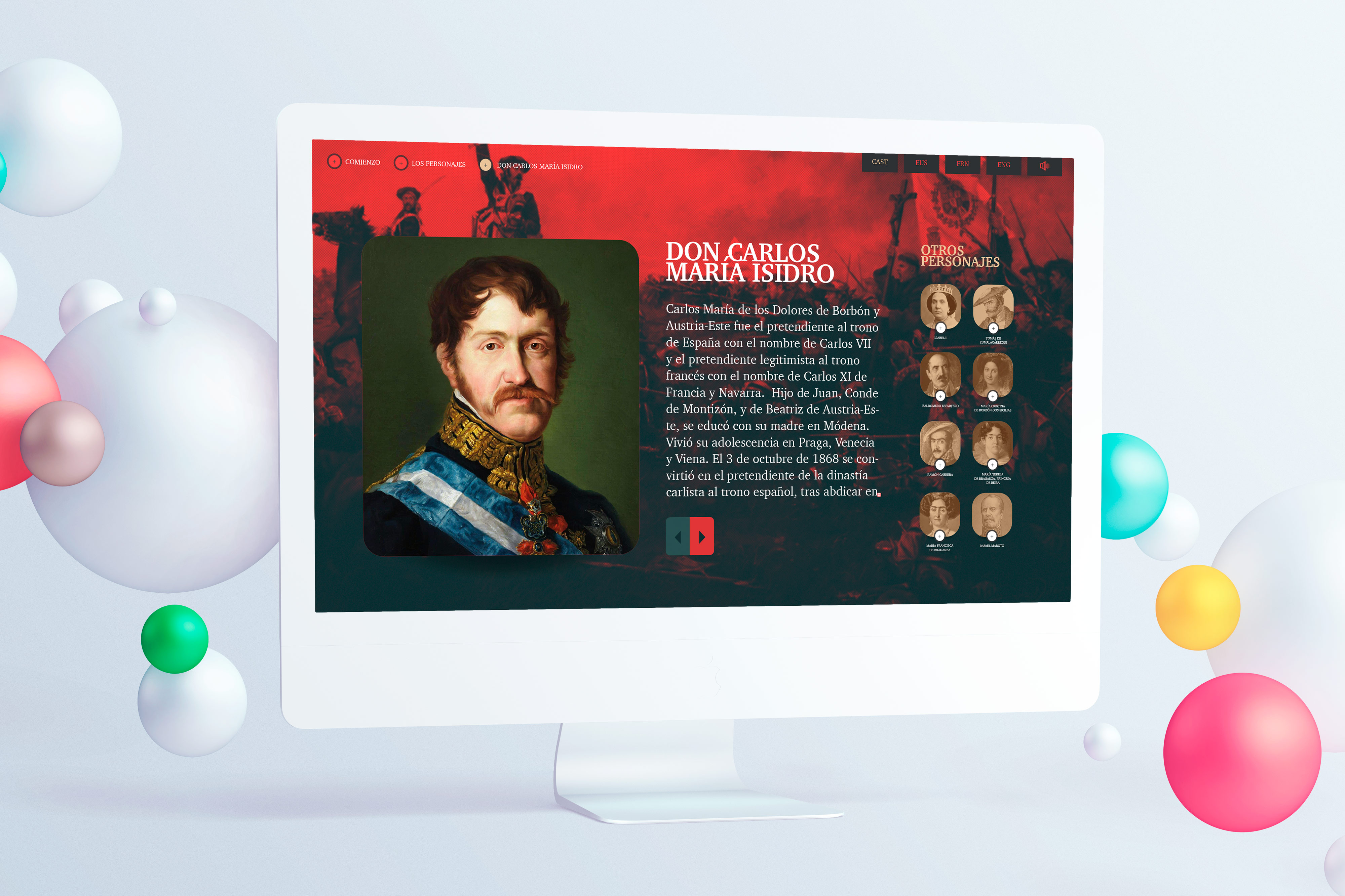 Contenido interactivo museo del Carlismo